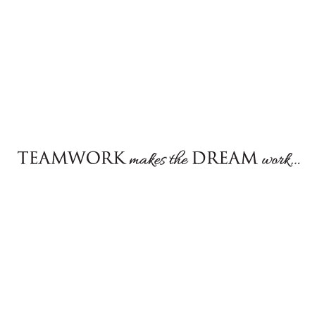 Teamwork Dream Work Elegant Wall Quotes™ Decal