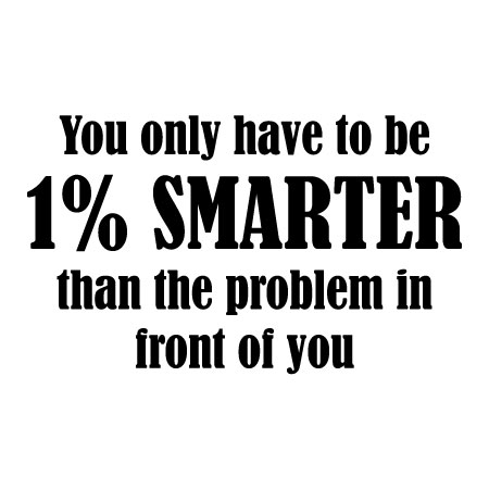1% Smarter Than the Problem Wall Quotes™ Decal