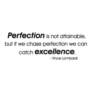 Chase Perfection Catch Excellence Wall Quotes™ Decal