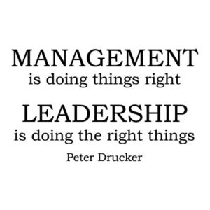 Management v. Leadership Wall Quotes™ Decal