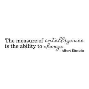 The Measure of Intelligence Wall Quotes Decal