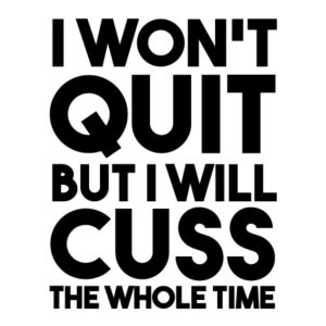 I Won't Quit Wall Quotes™ Decal