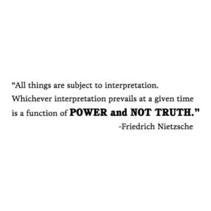 Power Not Truth Wall Quotes™ Decal