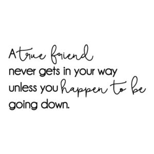 True Friend Never Gets In Your Way Wall Quotes™ Decal