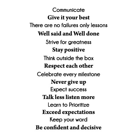 Extended Office Rules Wall Quotes™ Decal