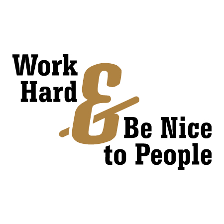 Work Hard & Be Nice Wall Quotes™ Decal