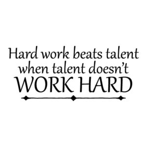 Hard Work Beats Talent Wall Quotes™ Decal