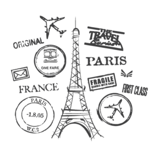 Paris Postmarks Collage Wall Quotes™ Decal