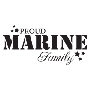 Proud Marine Family Wall Quotes™ Decal