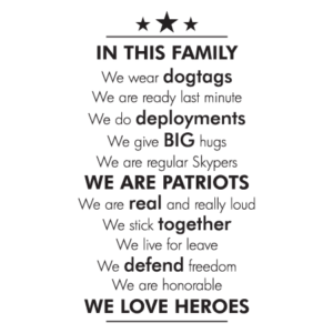 Military In This Family Wall Quotes™ Decal