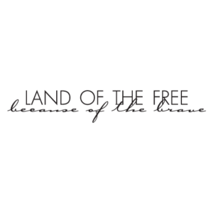 Because of the Brave Wall Quotes™ Decal
