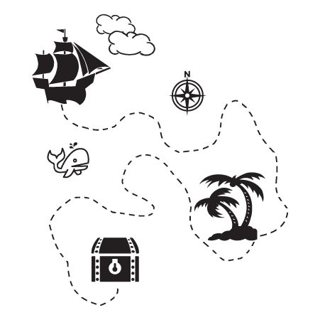 Pirate Treasure Map Wall Quotes™ Decal