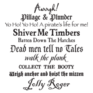 Pirate Phrases Subway Art Wall Quotes™ Decal