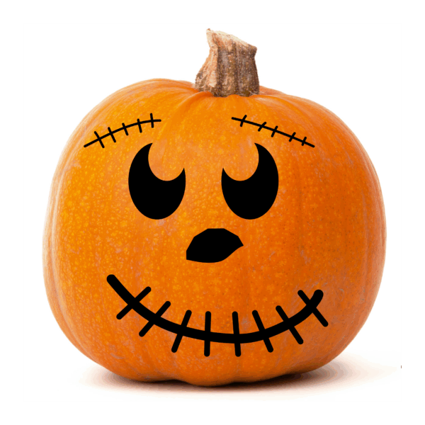 Smiley Pumpkin Face Wall Quotes™ Decal