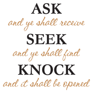 Ask Seek Knock Wall Quotes™ Decal