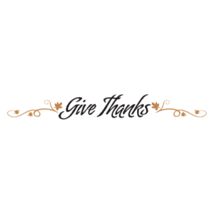 Give Thanks with Vines Wall Quotes™ Decal