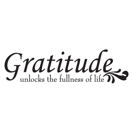 Gratitude Fullness of Life Wall Quotes™ Decal