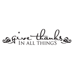 Give Thanks Handwritten Wall Quotes™ Decal