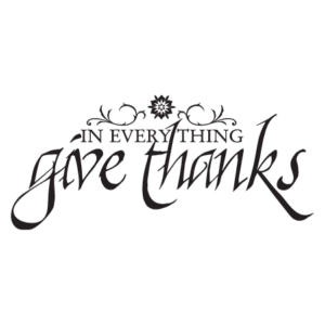 Give Thanks Calligraphy Wall Quotes™ Decal