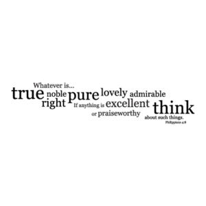 Whatever Is True Wall Quotes™ Decal
