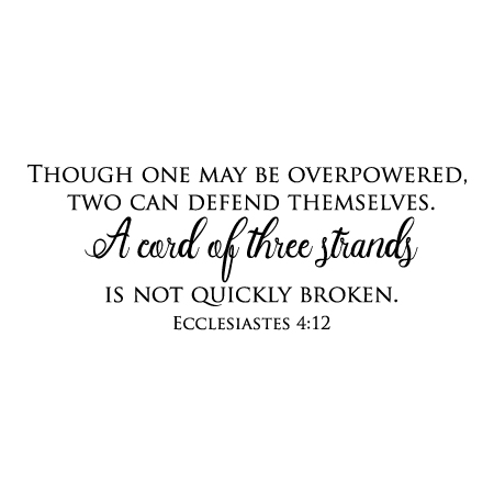 A Cord Of Three Wall Quotes™ Decal