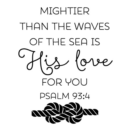 Mightier Than The Waves Wall Quotes™ Decal