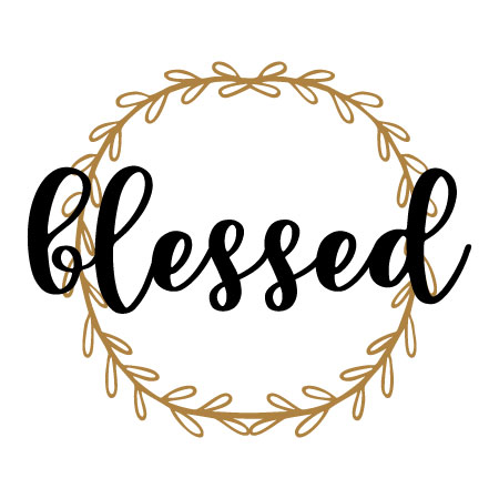 Blessed Wreath Wall Quotes™ Decal