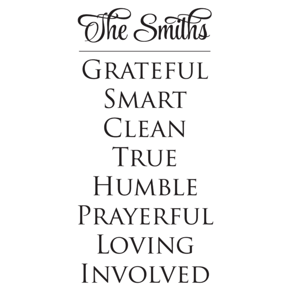 Custom Faith House Rules Wall Quotes™ Decal