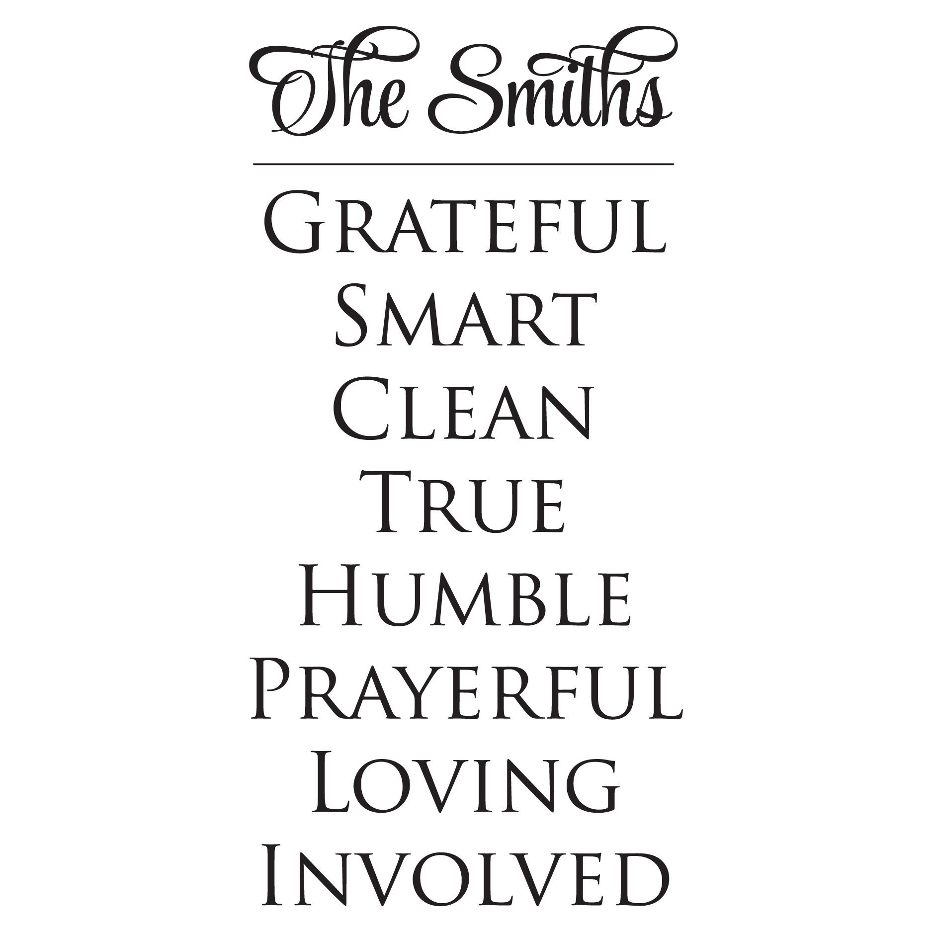 Custom Faith House Rules Wall Quotes™ Decal