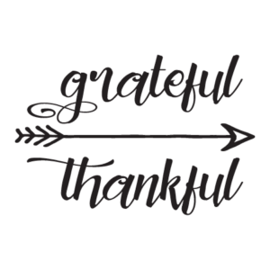 Grateful Thankful Arrow Wall Quotes™ Decal