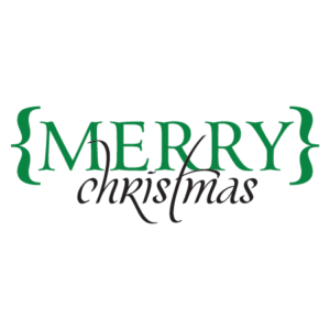 Merry Christmas Brackets Wall Quotes™ Decal