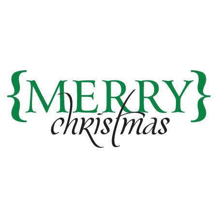 Merry Christmas Brackets Wall Quotes™ Decal