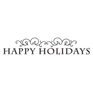Happy Holidays Fancy Scrolls Wall Quotes™ Decal