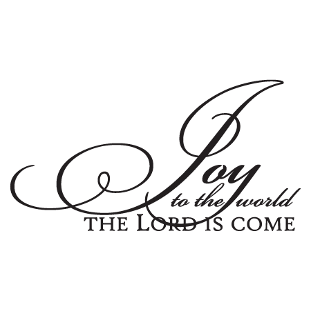 Joy To The World Elegant Script Wall Quotes™ Decal