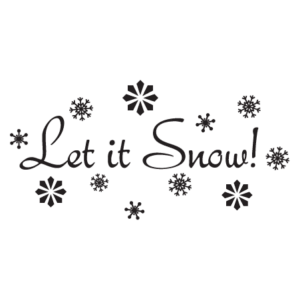 Let It Snow Script Wall Quotes™ Decal