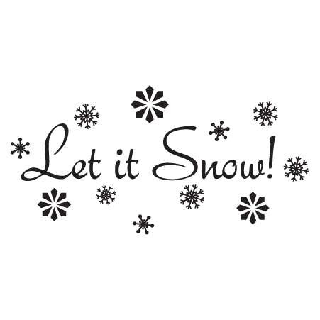 Let It Snow Script Wall Quotes™ Decal