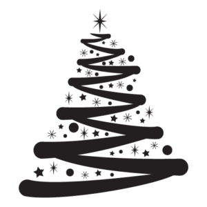 Brush Strokes Christmas Tree Wall Quotes™ Decal