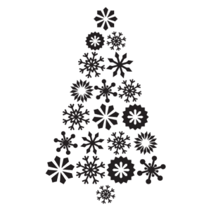 Snowflakes Christmas Tree Wall Quotes™ Decal