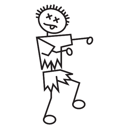 Adult Male Zombie Wall Quotes™ Wall Art Decal