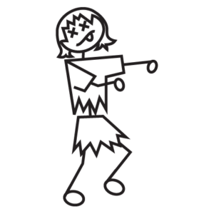 Adult Female Zombie Wall Quotes™ Wall Art Decal