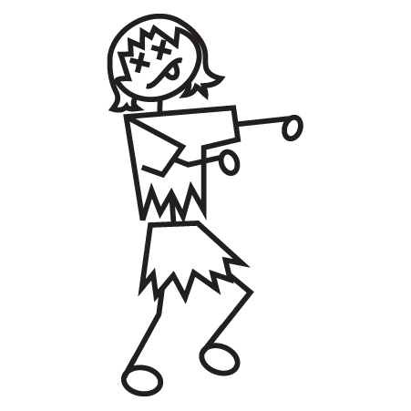 Adult Female Zombie Wall Quotes™ Wall Art Decal