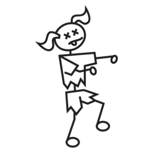 Teen Female Zombie Wall Quotes™ Wall Art Decal