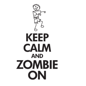 Keep Calm and Zombie On Wall Quotes™ Decal