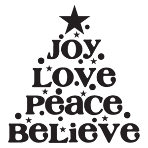 Joy Love Peace Tree Wall Quotes™ Decal