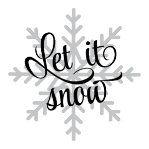 Let it Snow Snowflake Wall Quotes™ Decal