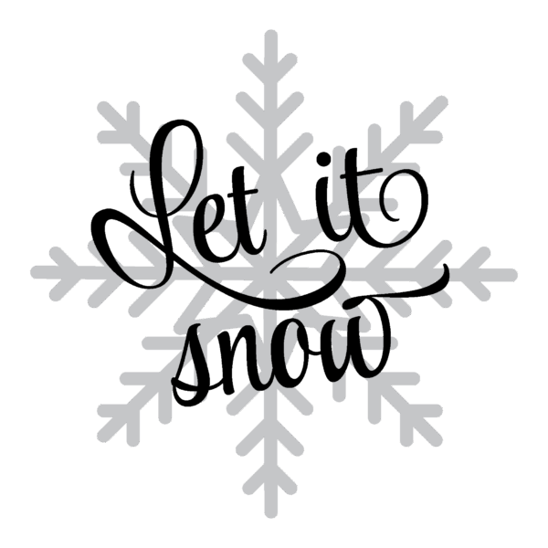 Let it Snow Snowflake Wall Quotes™ Decal