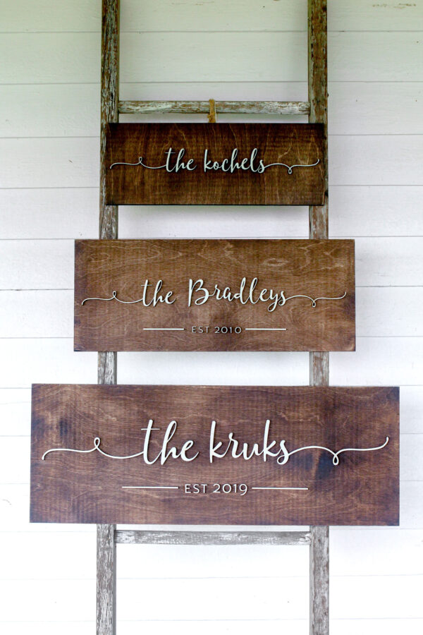 Farmhouse Last Name Custom Wood Sign