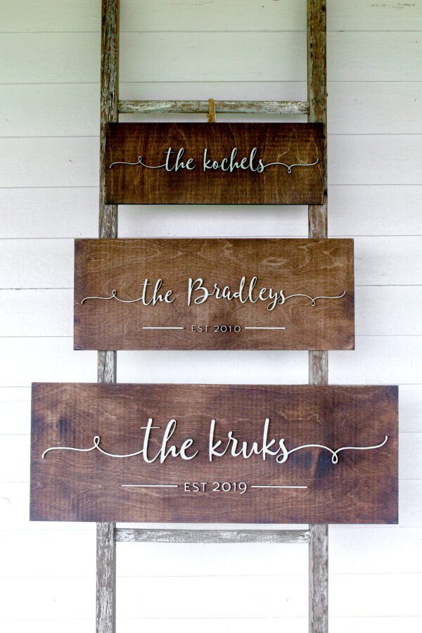 Modern Farmhouse Custom Last Name Wood Sign