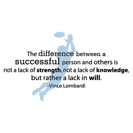 Lombardi Success Two Color Wall Quotes™ Decal