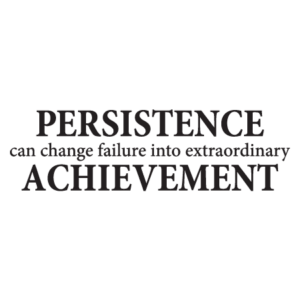 Persistence and Achievement Wall Quotes™ Decal